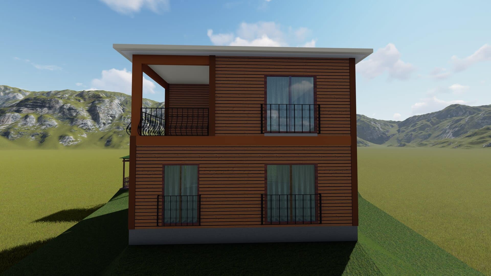 LB-2126 126 m² çelik ev dış cephe 2