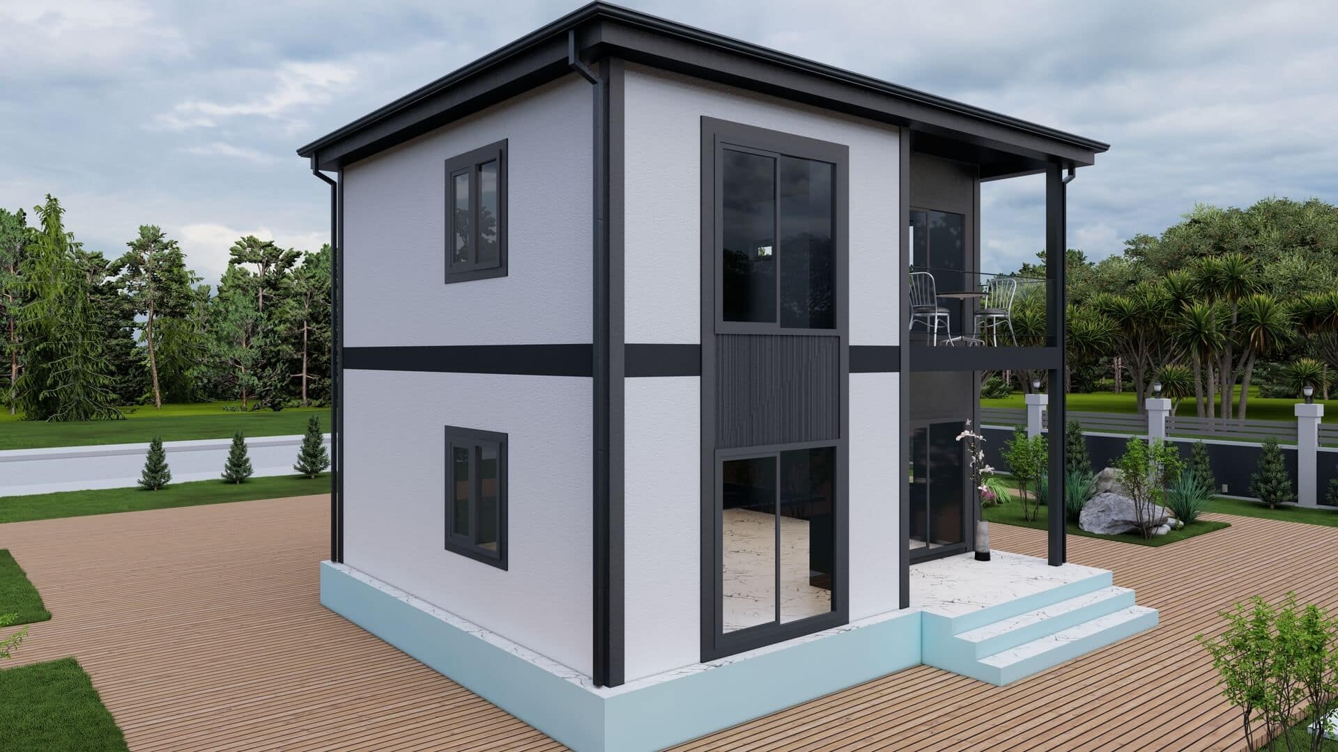 LB-2140-AA 140 m² çelik ev dış cephe 3