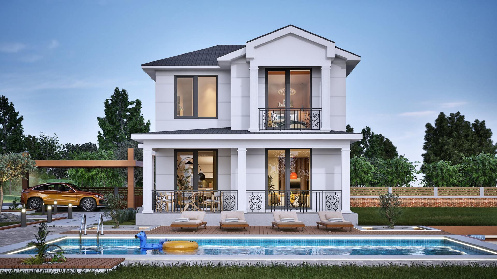 LB-2160 160 m² çelik ev dış cephe 5