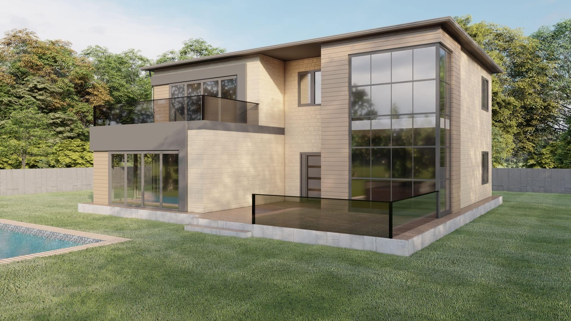 LB-2256 256 m² çelik ev dış cephe 6