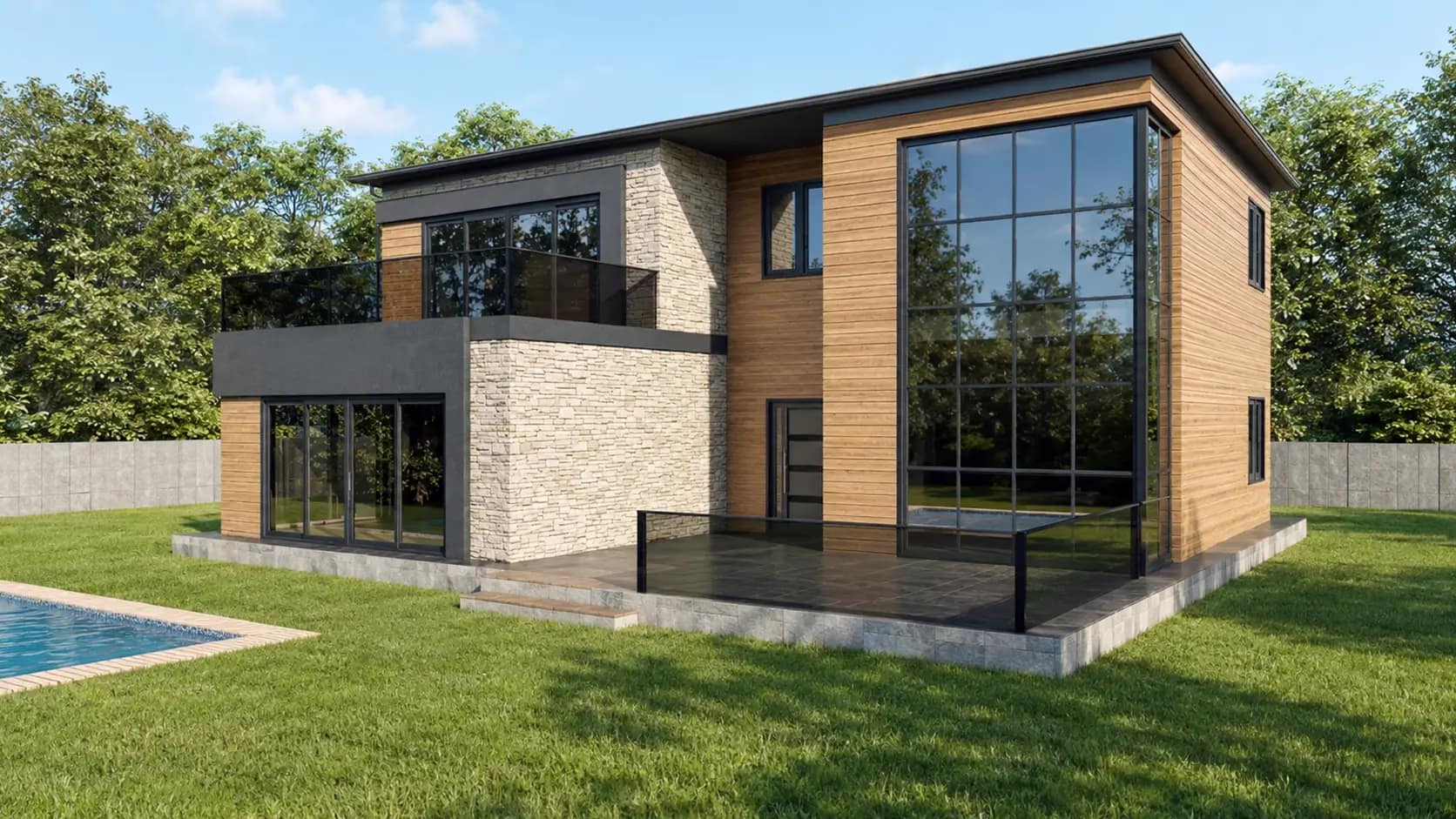 LB-2256 256 m² çelik ev dış cephe 9