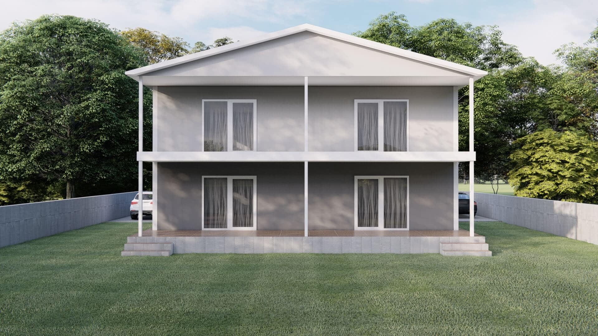 LB-2240 240 m² prefabrik ev dış cephe 2