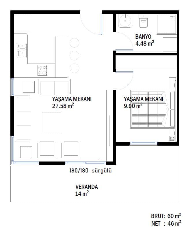 LB-1060 60 m² çelik ev dış cephe 6
