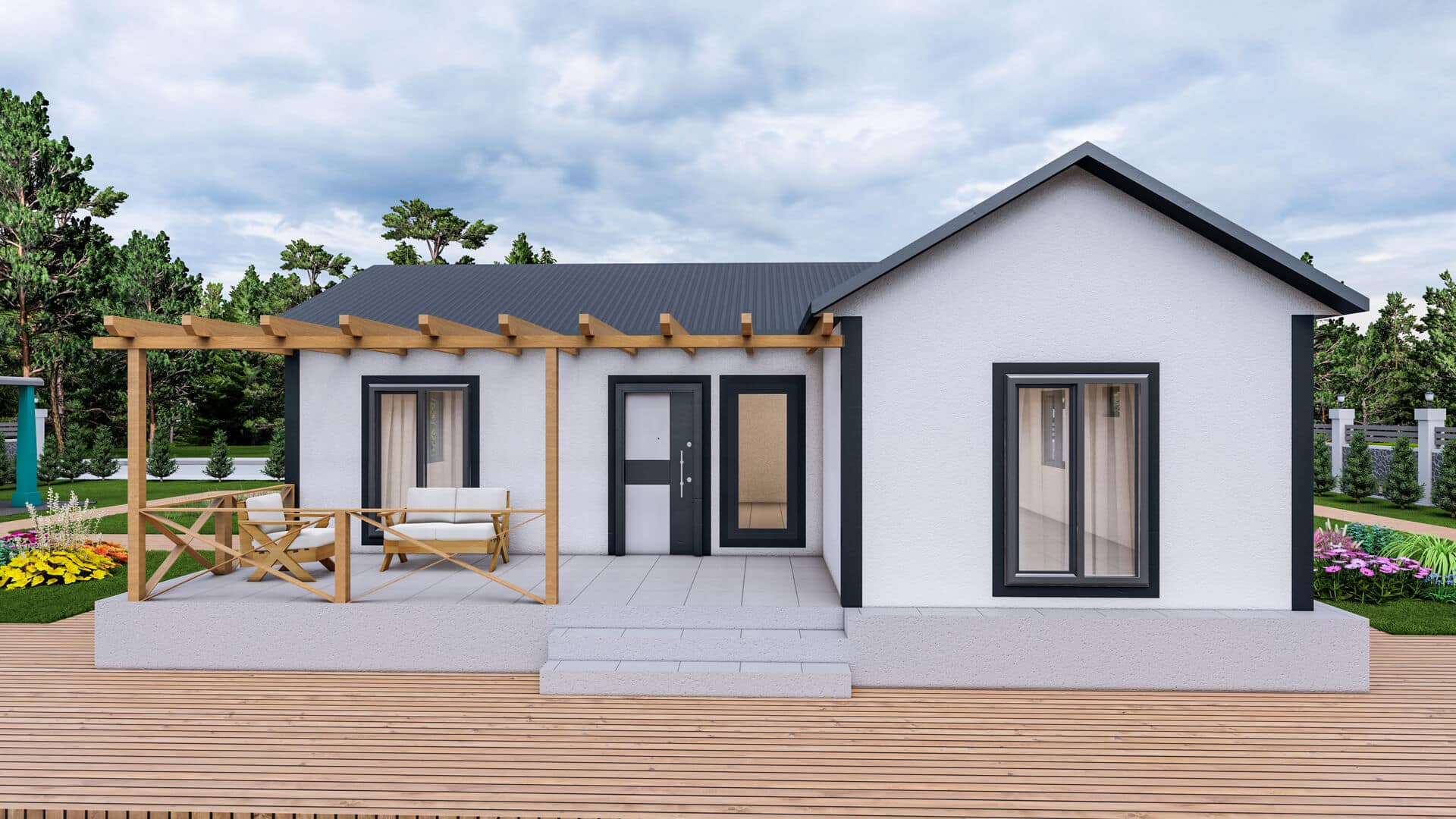 LB-1088 88 m² çelik ev dış cephe 3