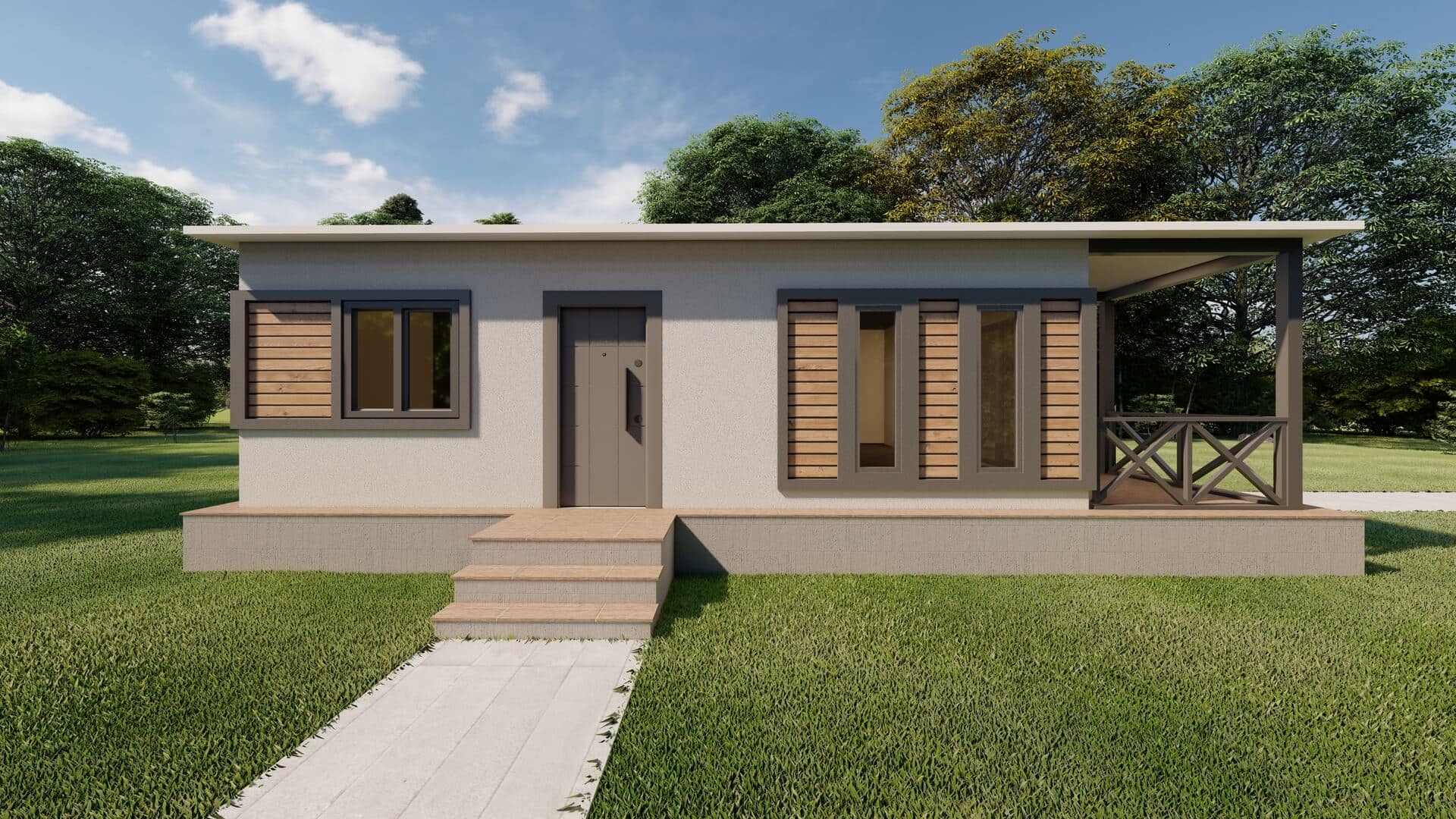 LB-1090 90 m² çelik ev dış cephe 5