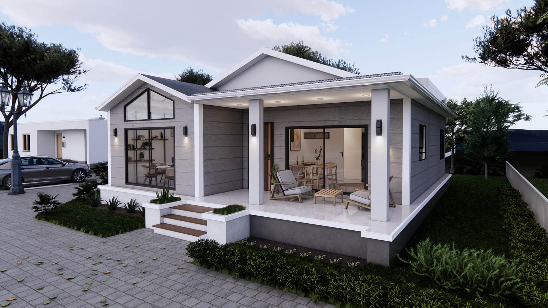 LB-1091 91 m² çelik ev dış cephe 4