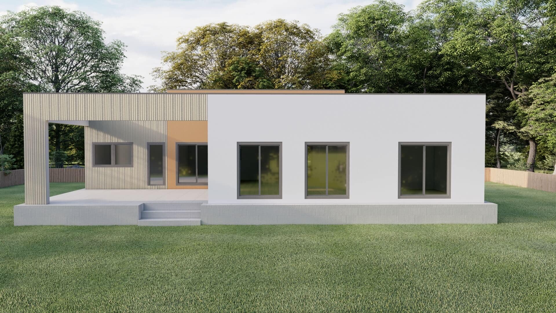 LB-1135 135 m² çelik ev dış cephe 3