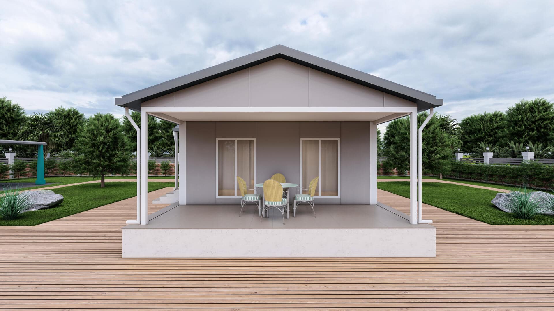 67 m² Tek Kat Prefabrik dış cephe