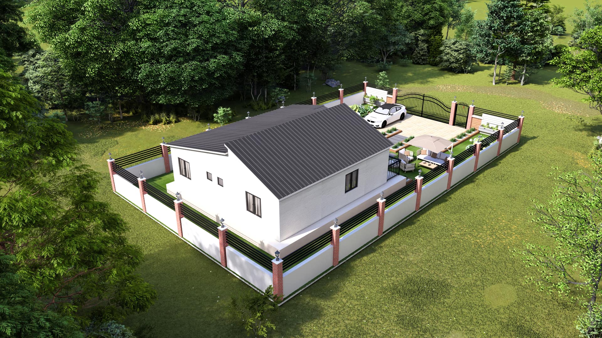 LB-1098 98 m² prefabrik ev dış cephe 3