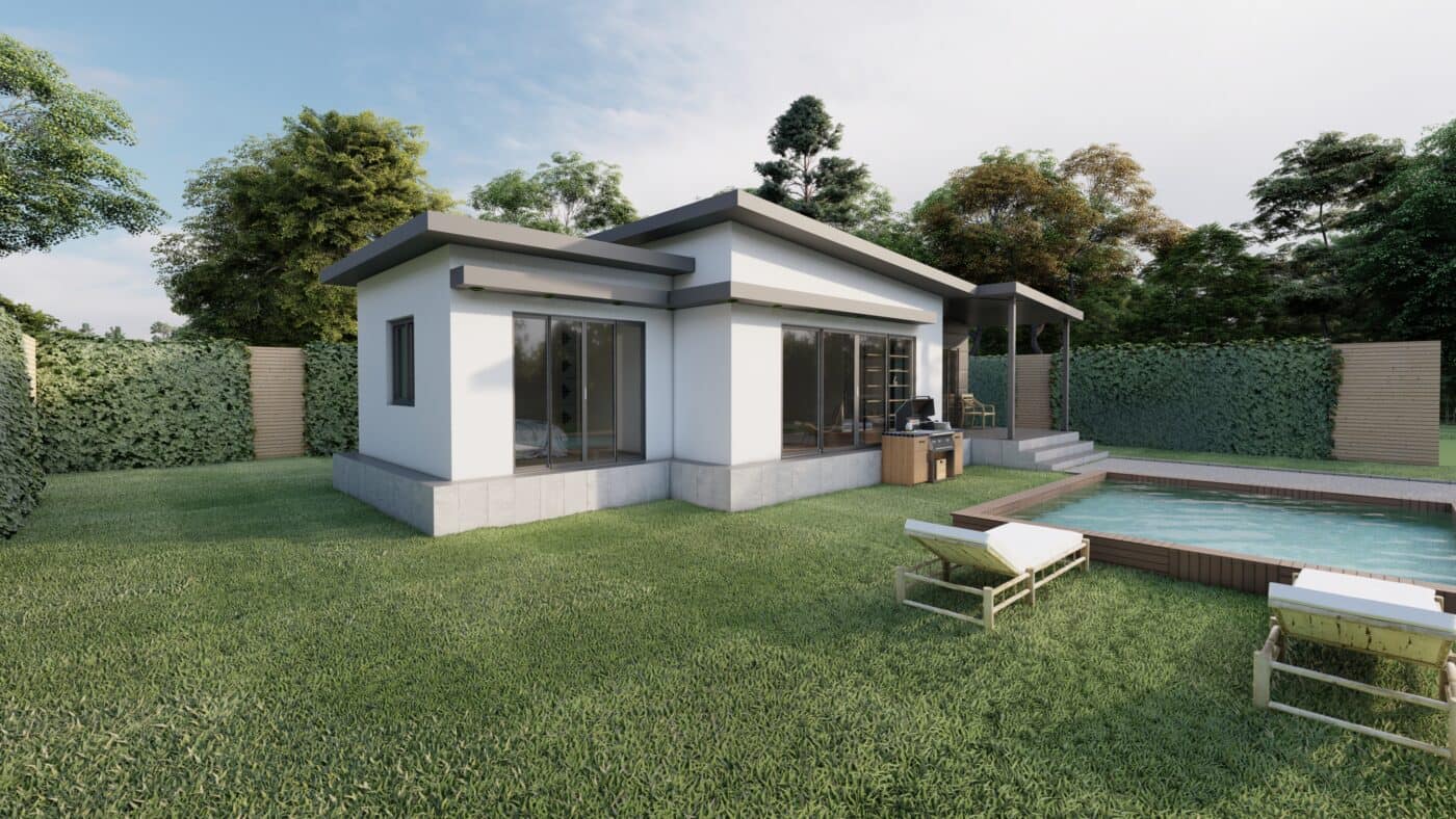 LB-1099 99 m² prefabrik ev dış cephe 2