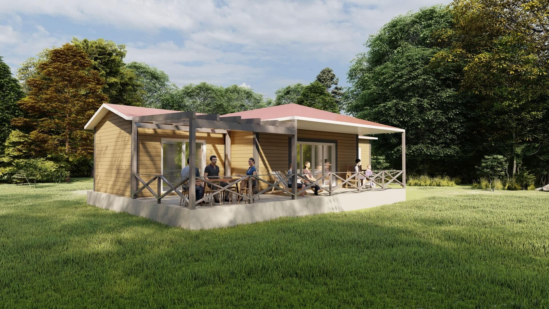 LB-1135 135 m² prefabrik ev dış cephe 2