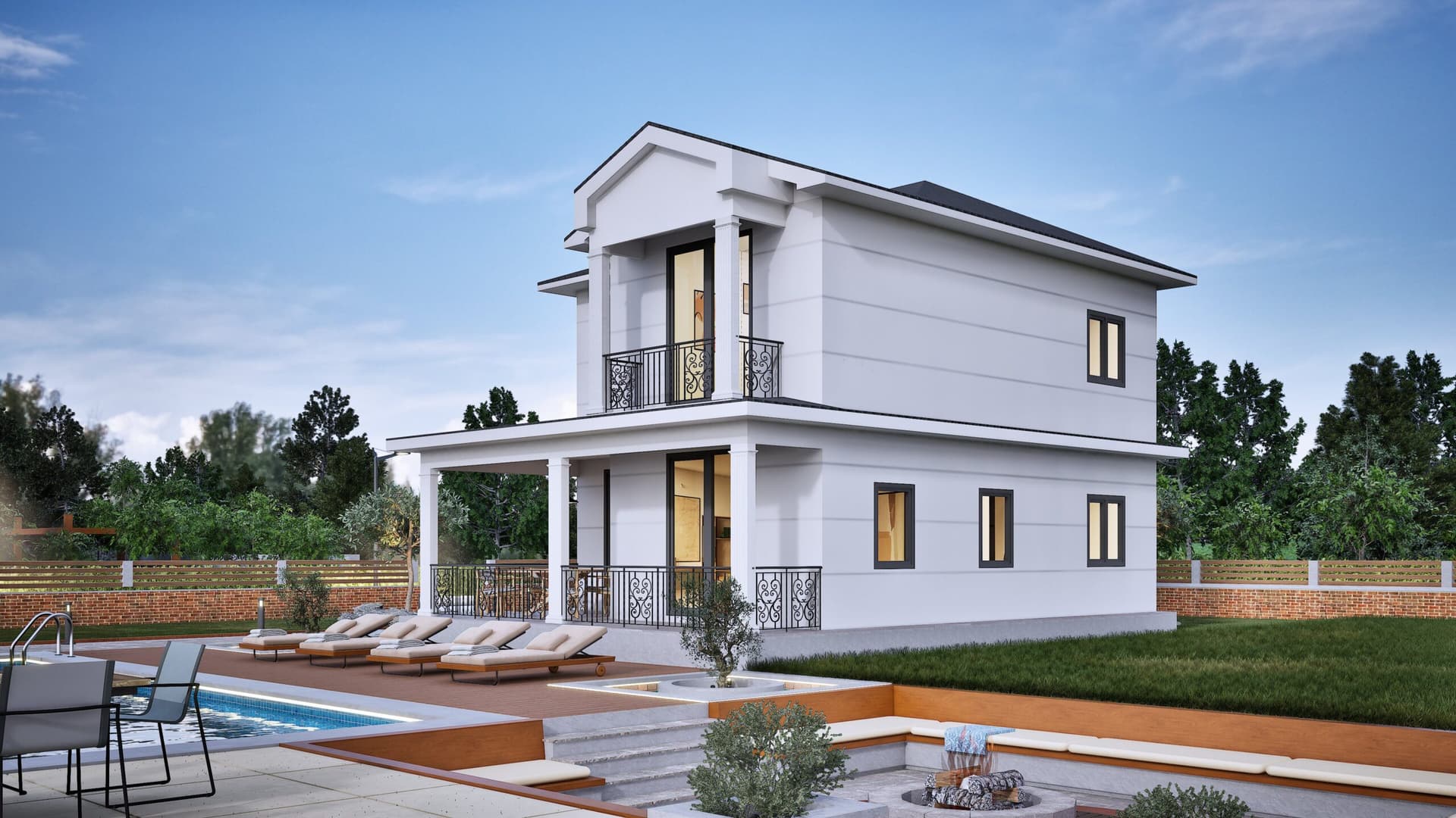 LB-2160 160 m² çelik ev dış cephe 1