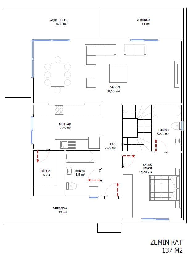 LB-2203 203 m² çelik ev dış cephe 5