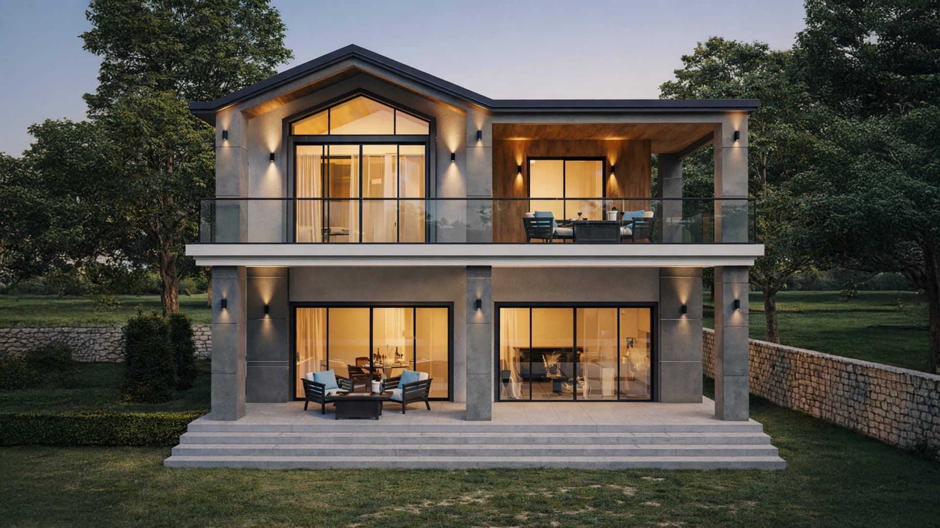 LB-2220 220 m² çelik ev dış cephe 5
