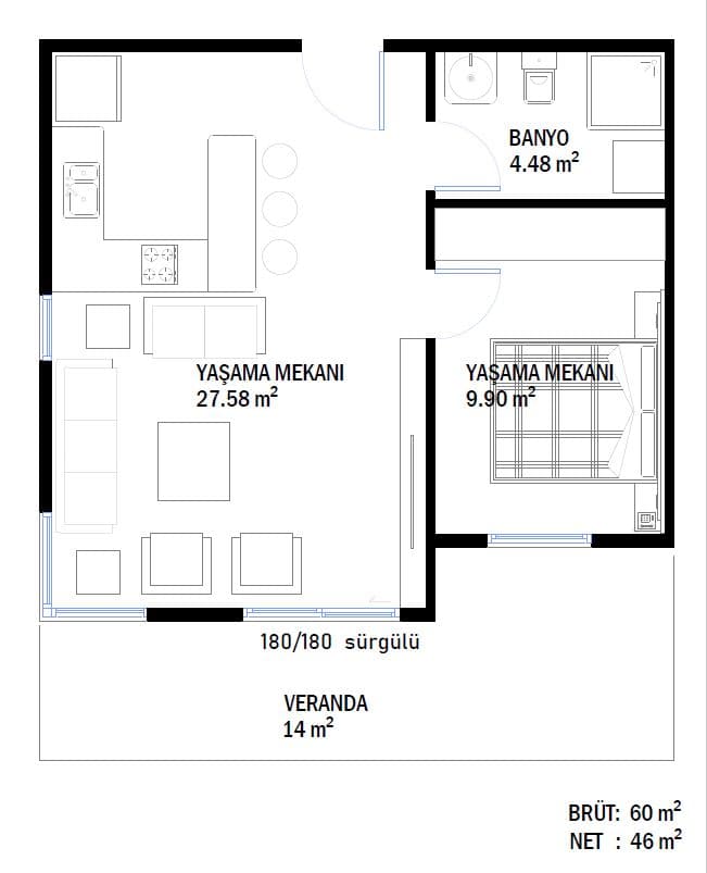 LB-1060 60 m² çelik ev dış cephe 6