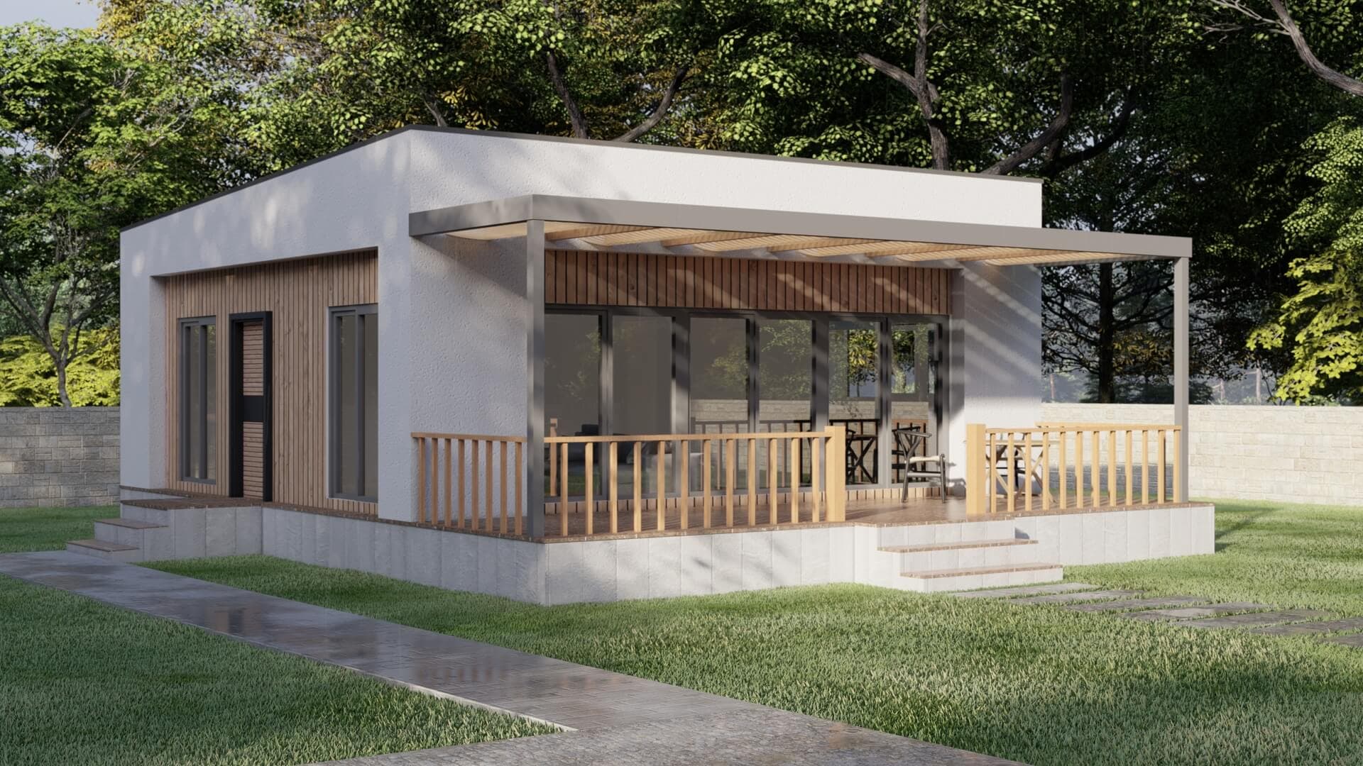 LB-1080 80 m² çelik ev dış cephe 2