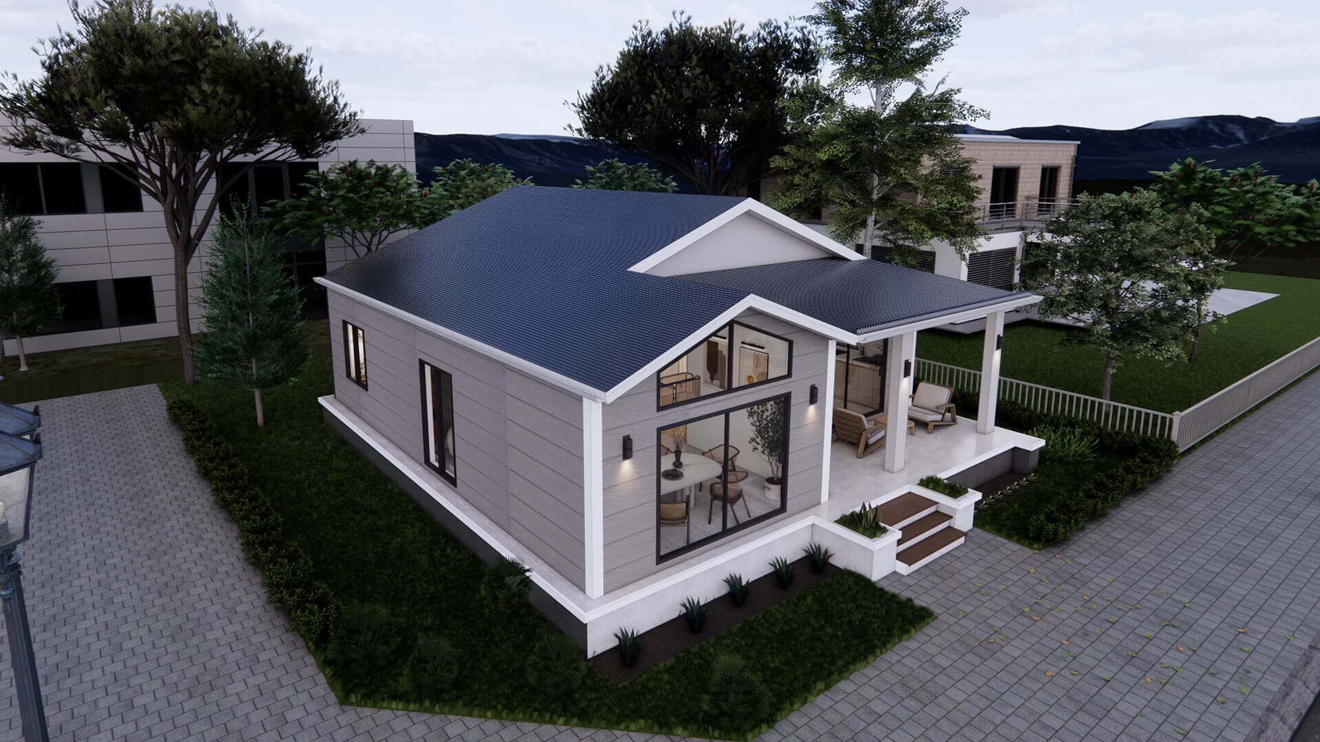 LB-1091 91 m² çelik ev dış cephe 1