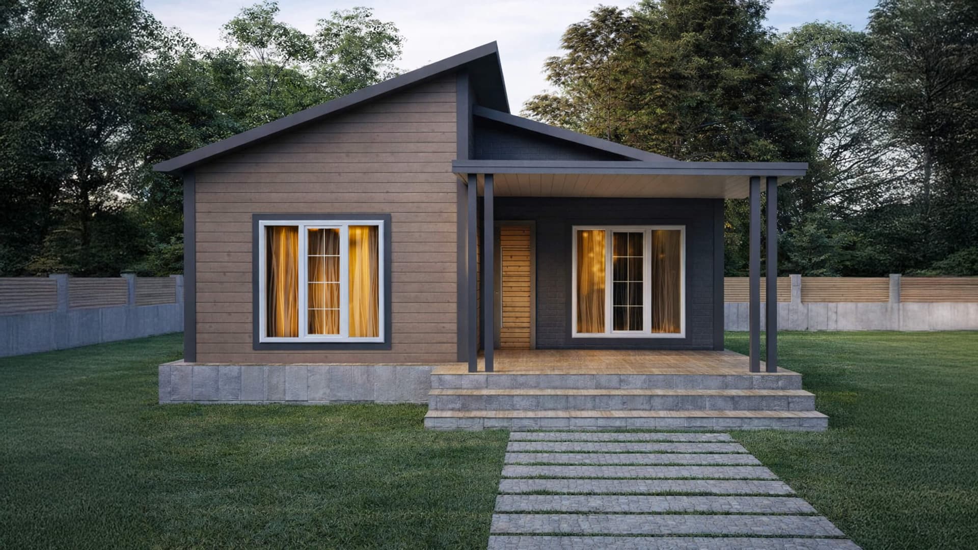 LB-1092 92 m² çelik ev dış cephe 2