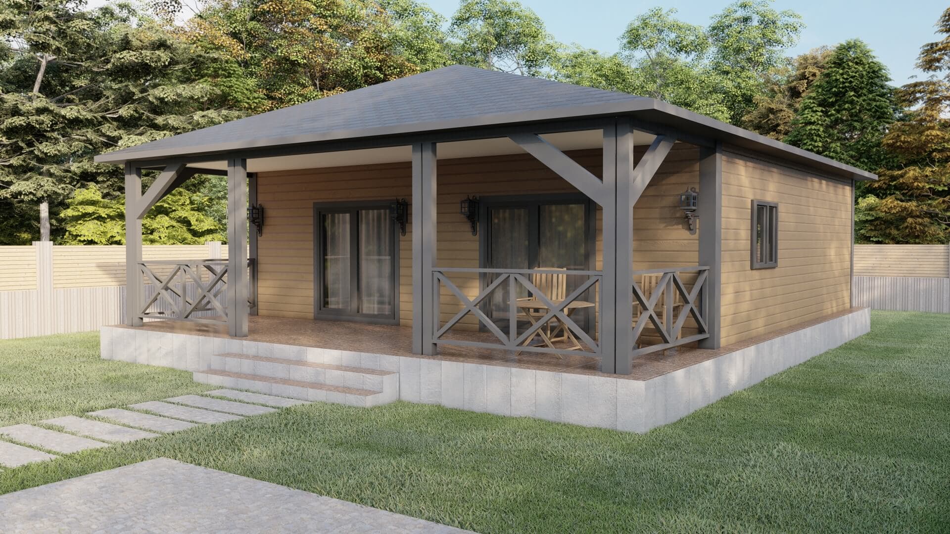 LB-1099 99 m² çelik ev dış cephe 3