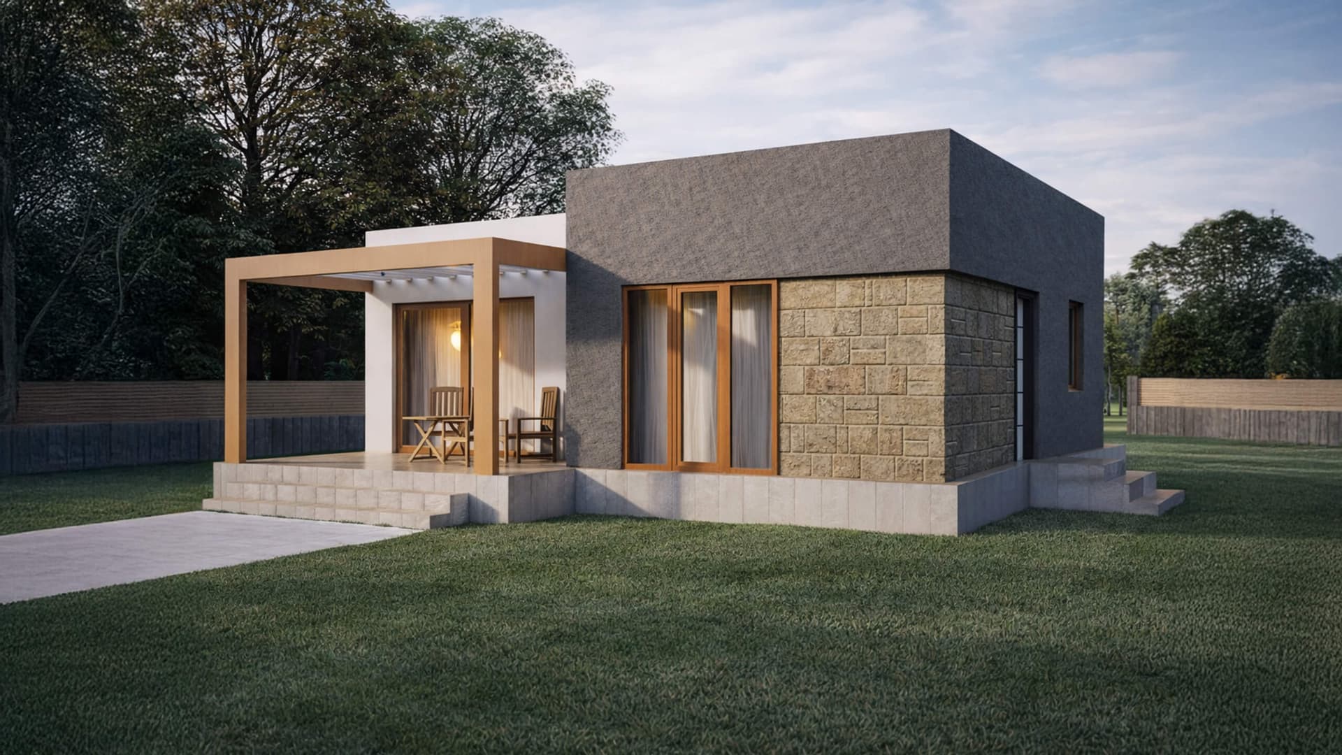 LB-1105 105 m² çelik ev dış cephe 2