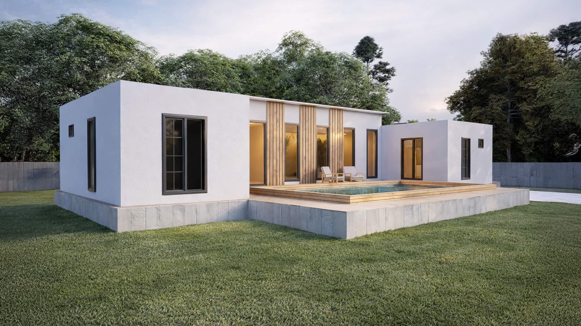 LB-1118 118 m² çelik ev dış cephe 4