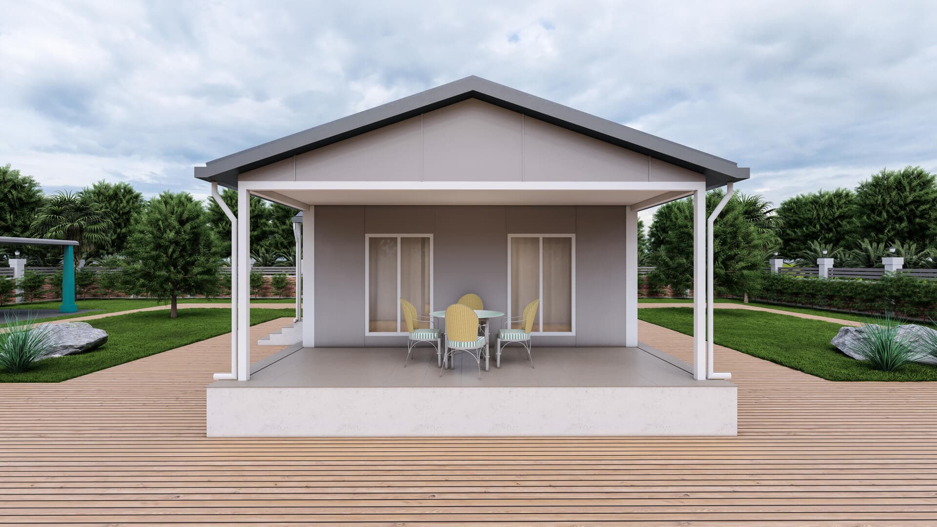 LB-1067 67 m² prefabrik ev dış cephe 1