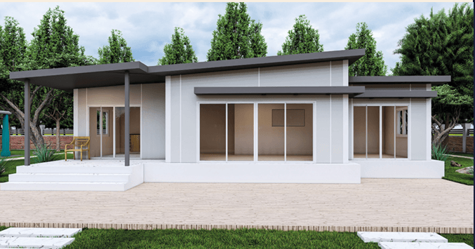LB-1099 99 m² prefabrik ev dış cephe 11