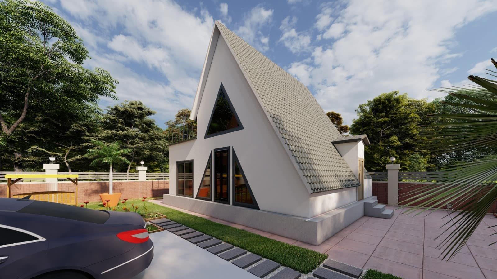 Çift Katlı Çelik 130 m² Konut dış cephe