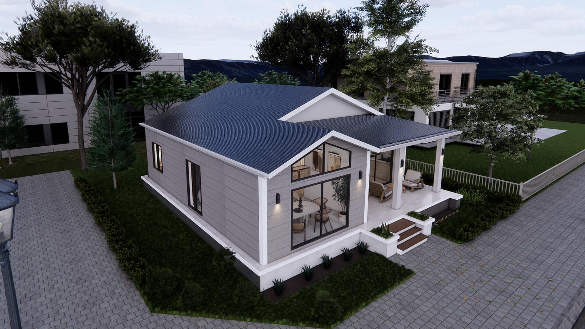 Tek Katlı Çelik 91 m² Konut dış cephe