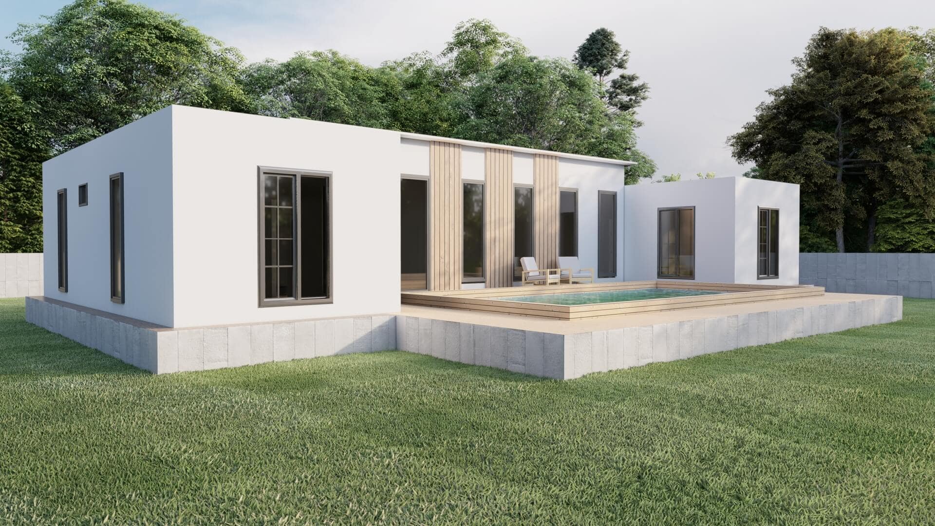 Tek Katlı Çelik 118 m² Konut dış cephe