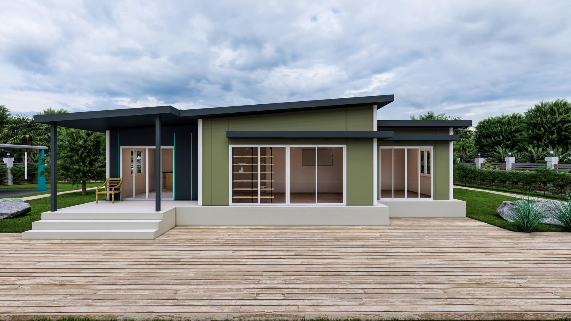 Tek Katlı Prefabrik 99 m² Konut dış cephe