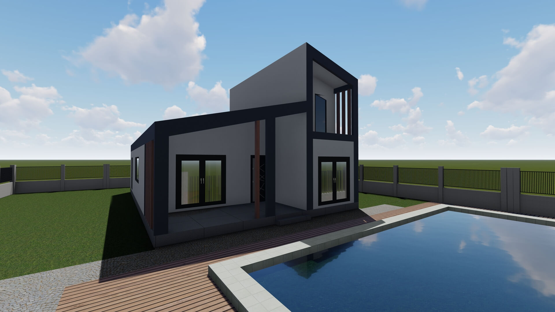 110 m² Çift Kat Çelik Konut dış cephe