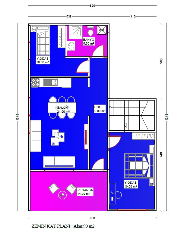 Çift Katlı Çelik 110 m² Konut — 4. fotoğraf