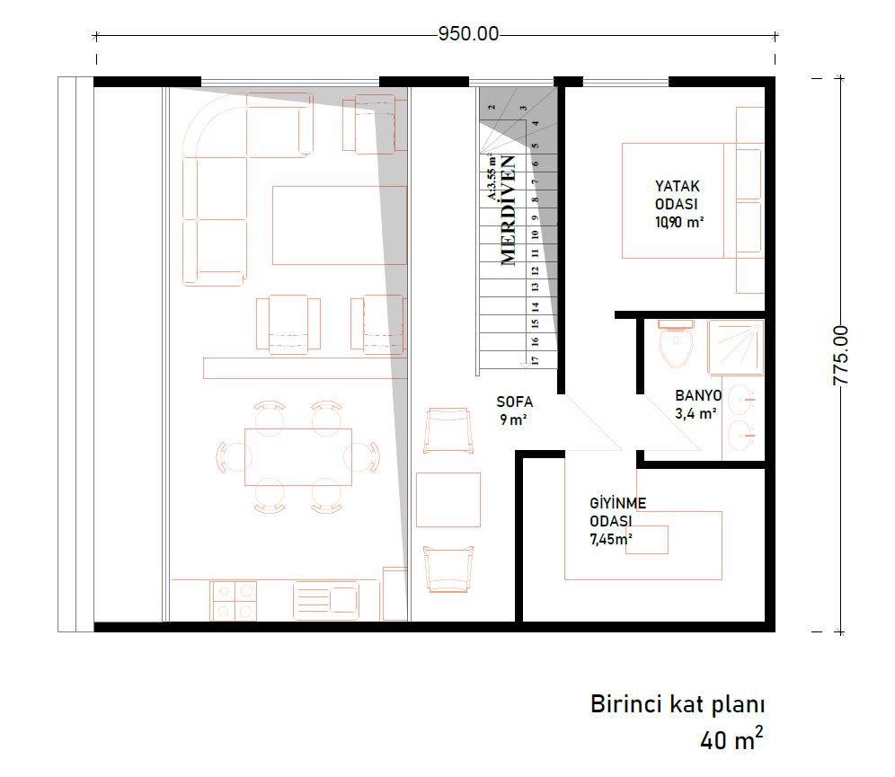 Çift Katlı Çelik 114 m² Konut — 7. fotoğraf