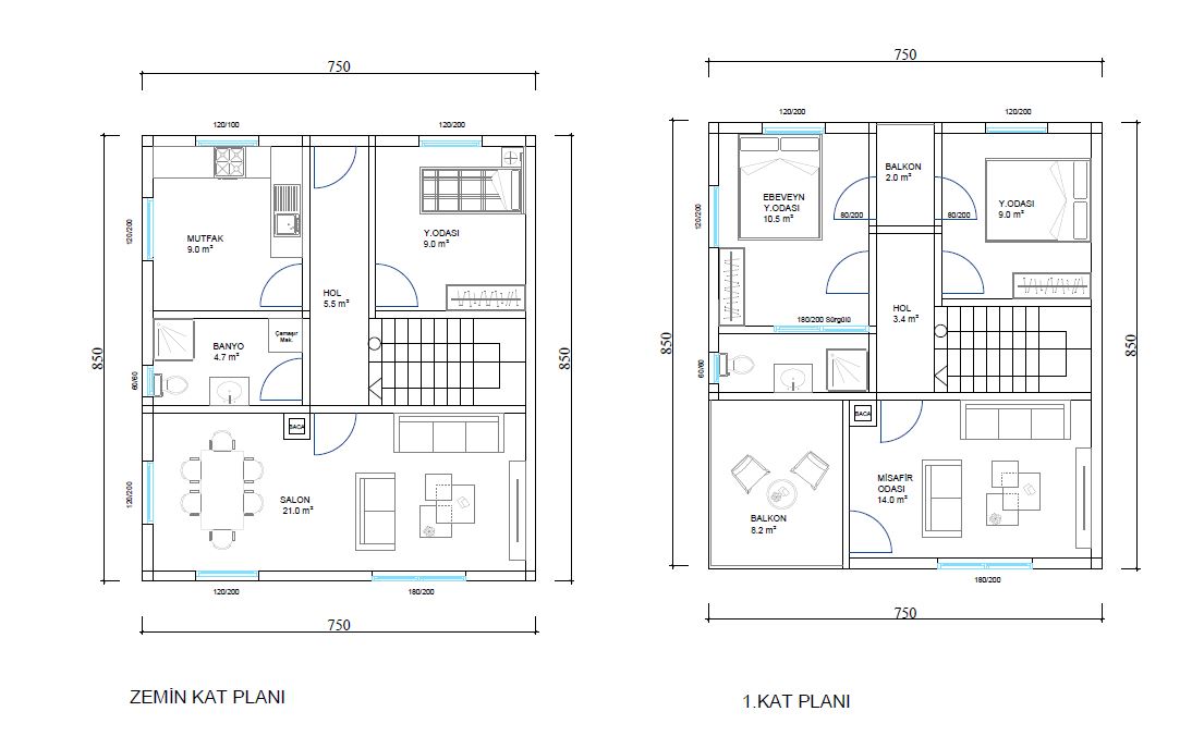 Çift Katlı Çelik 126 m² Konut — 4. fotoğraf