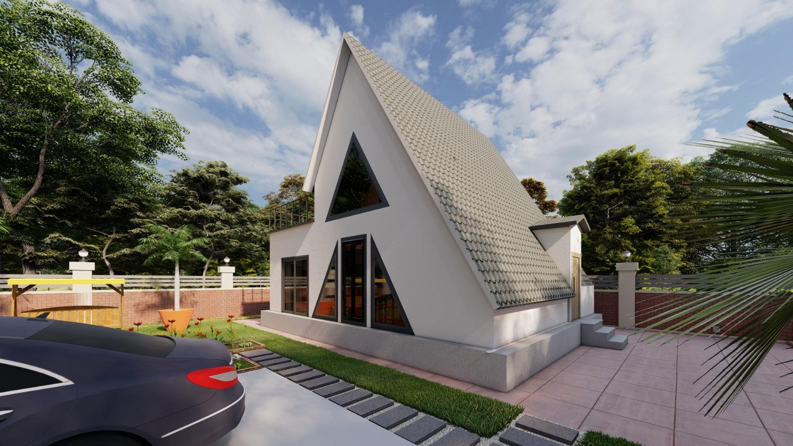Çift Katlı Çelik 130 m² Konut dış cephe