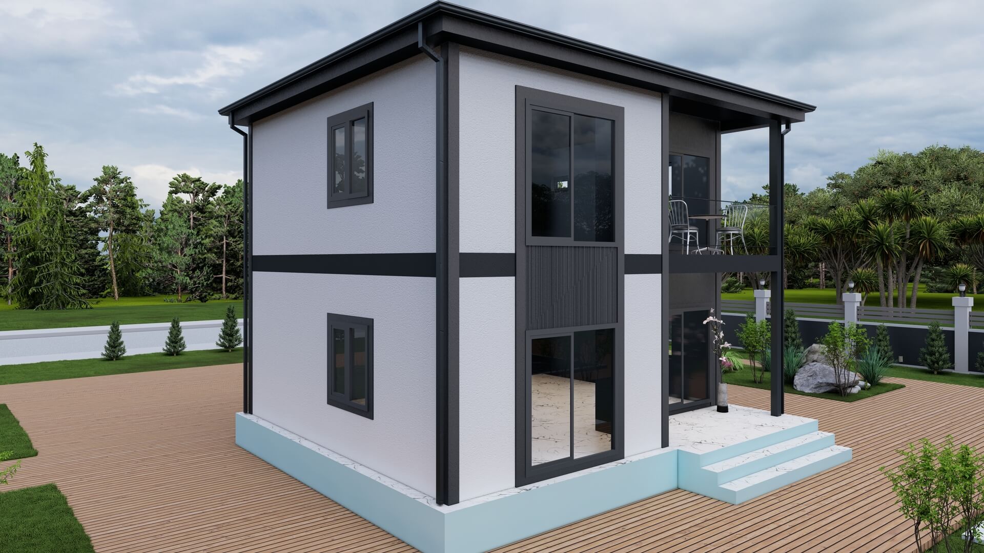 Çift Katlı Çelik 140 m² Konut (Varyant AA) — 3. fotoğraf