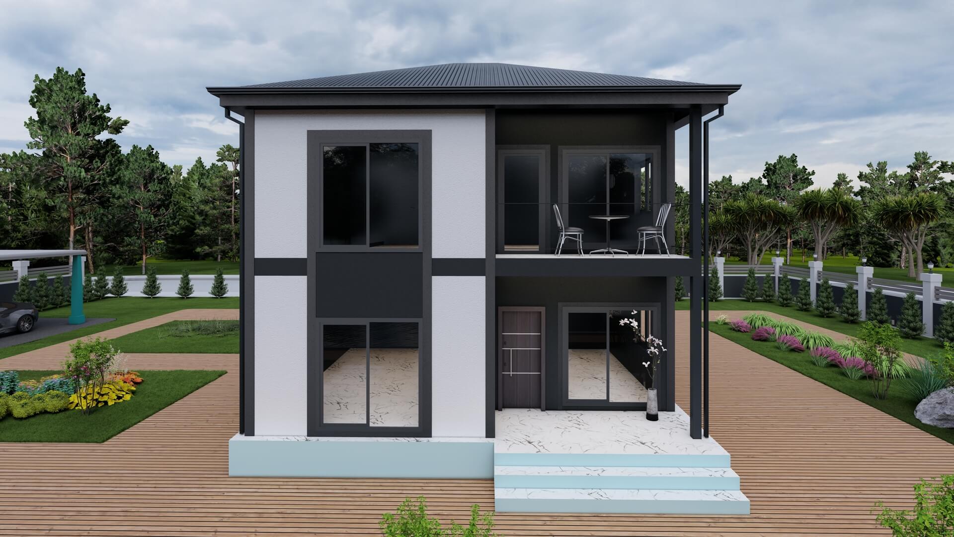 Çift Katlı Çelik 140 m² Konut (Varyant AA) — 4. fotoğraf