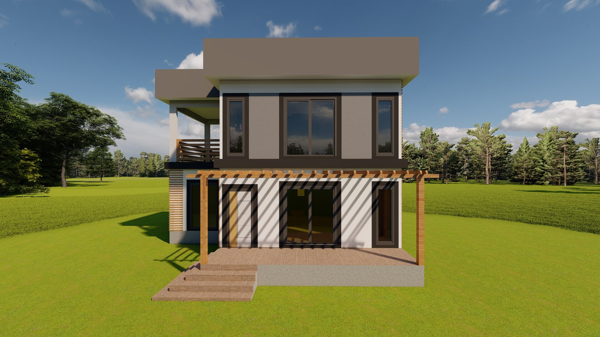 Çift Katlı Çelik 140 m² Konut dış cephe