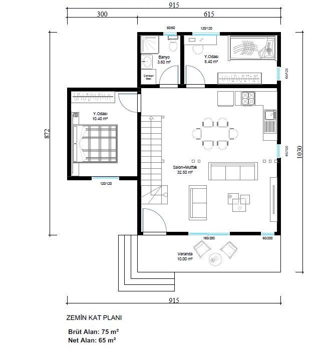 Çift Katlı Çelik 140 m² Konut — 5. fotoğraf