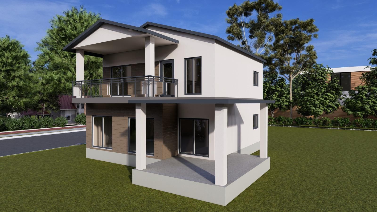 Çift Katlı Çelik 159 m² Konut dış cephe