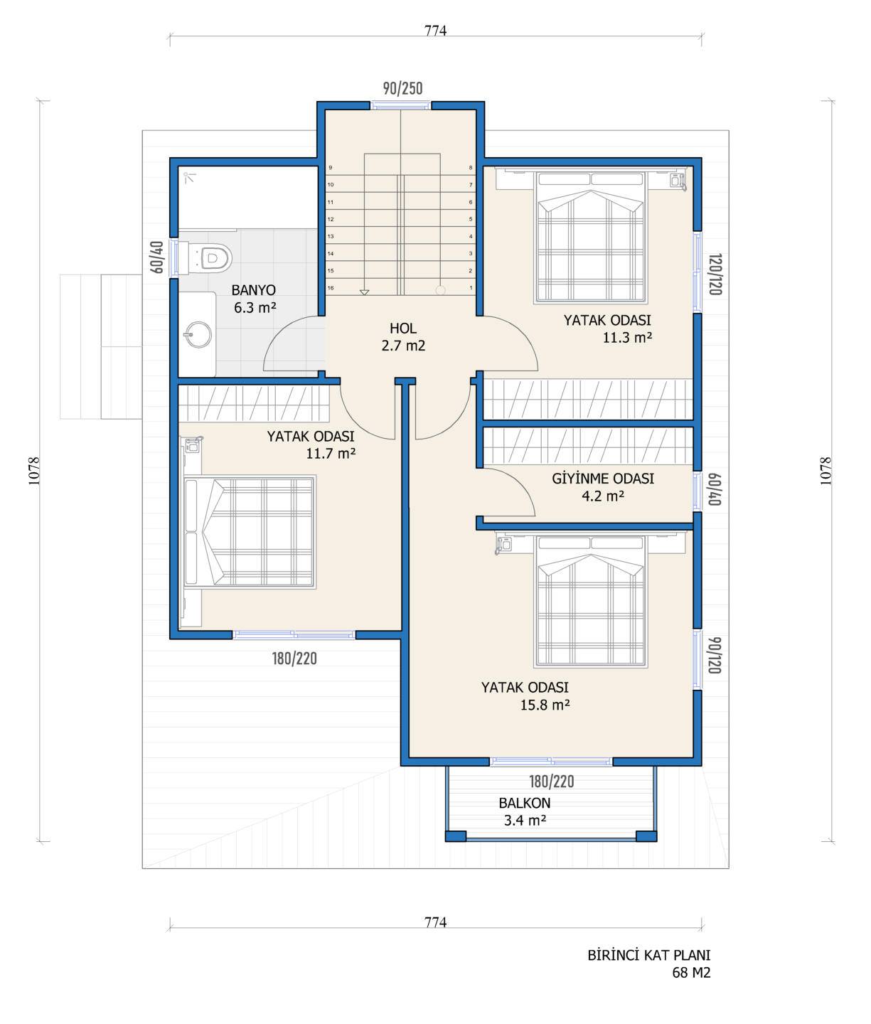 Çift Katlı Çelik 160 m² Konut — 11. fotoğraf