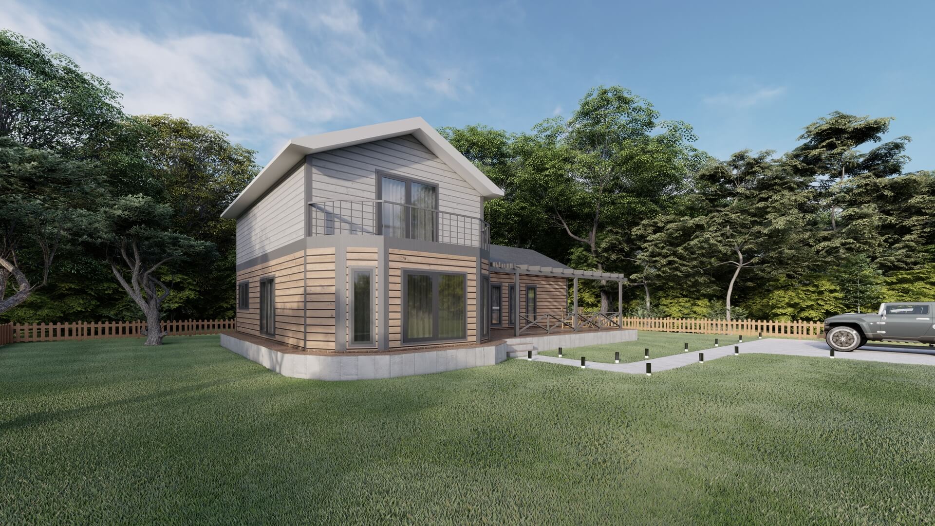Çift Katlı Çelik 170 m² Konut dış cephe