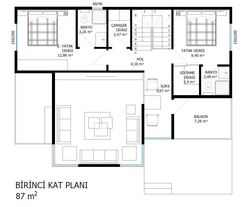 Çift Katlı Çelik 174 m² Konut — 11. fotoğraf
