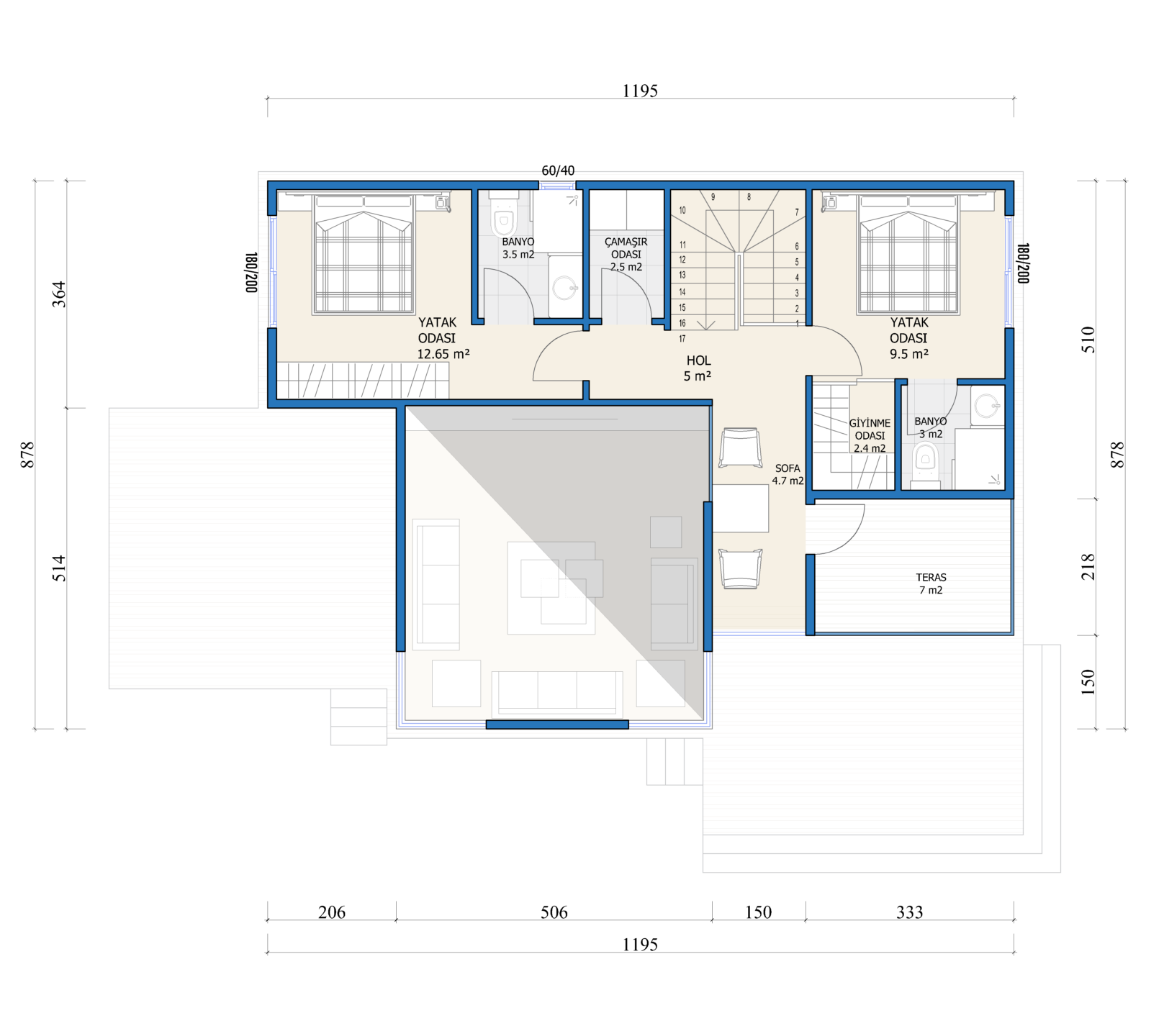 Çift Katlı Çelik 174 m² Konut — 13. fotoğraf