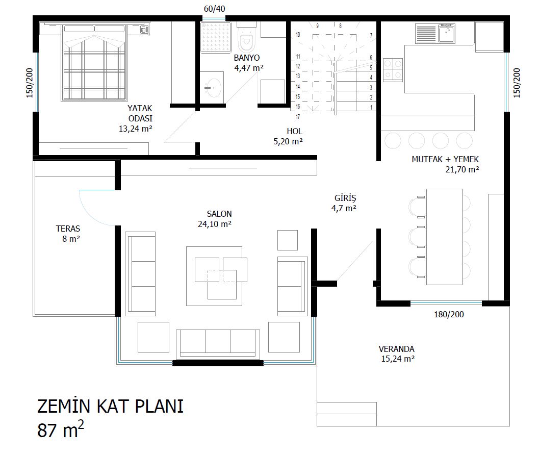 Çift Katlı Çelik 174 m² Konut — 14. fotoğraf