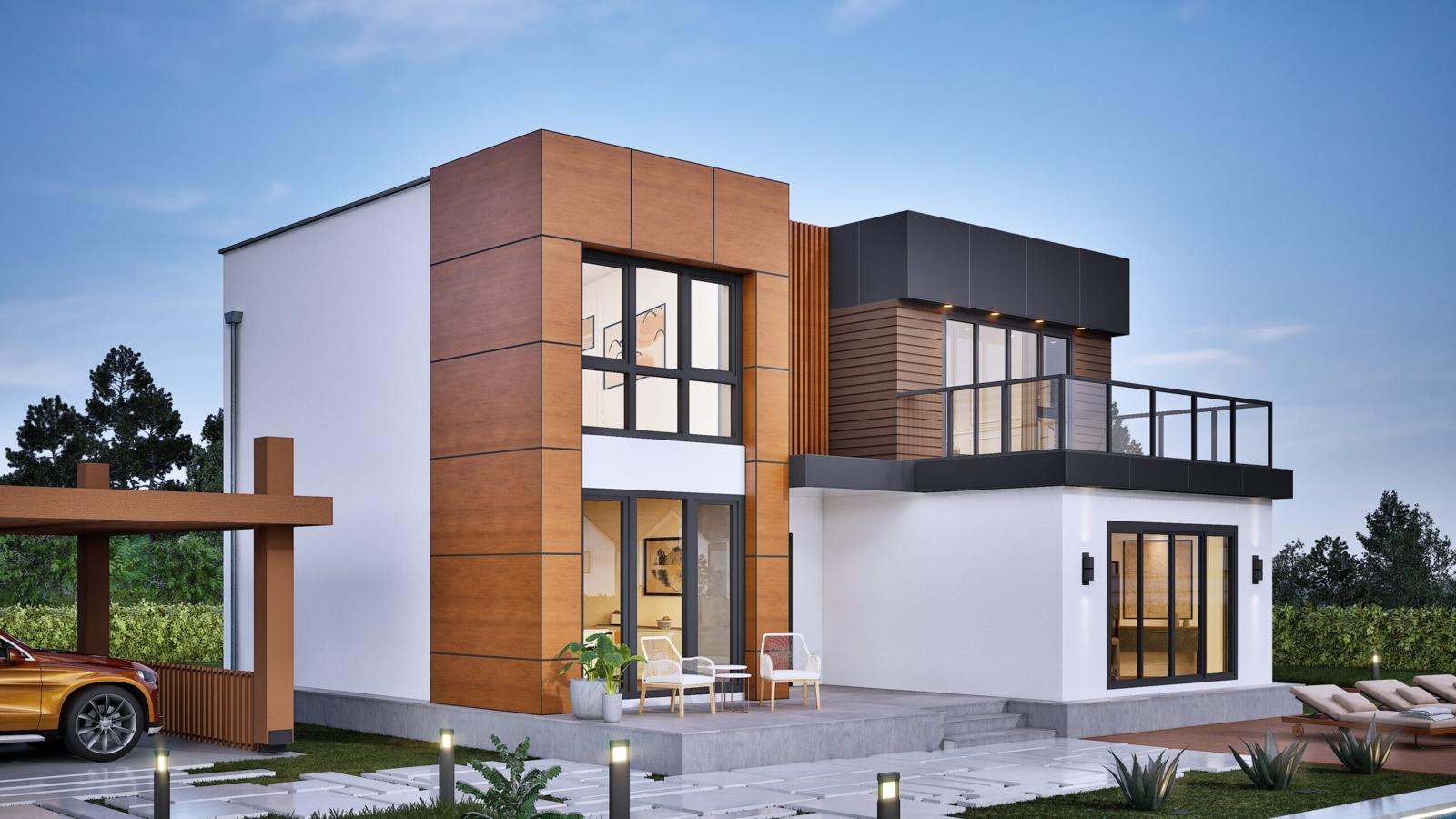 Çift Katlı Çelik 203 m² Konut (Varyant 2) — 2. fotoğraf