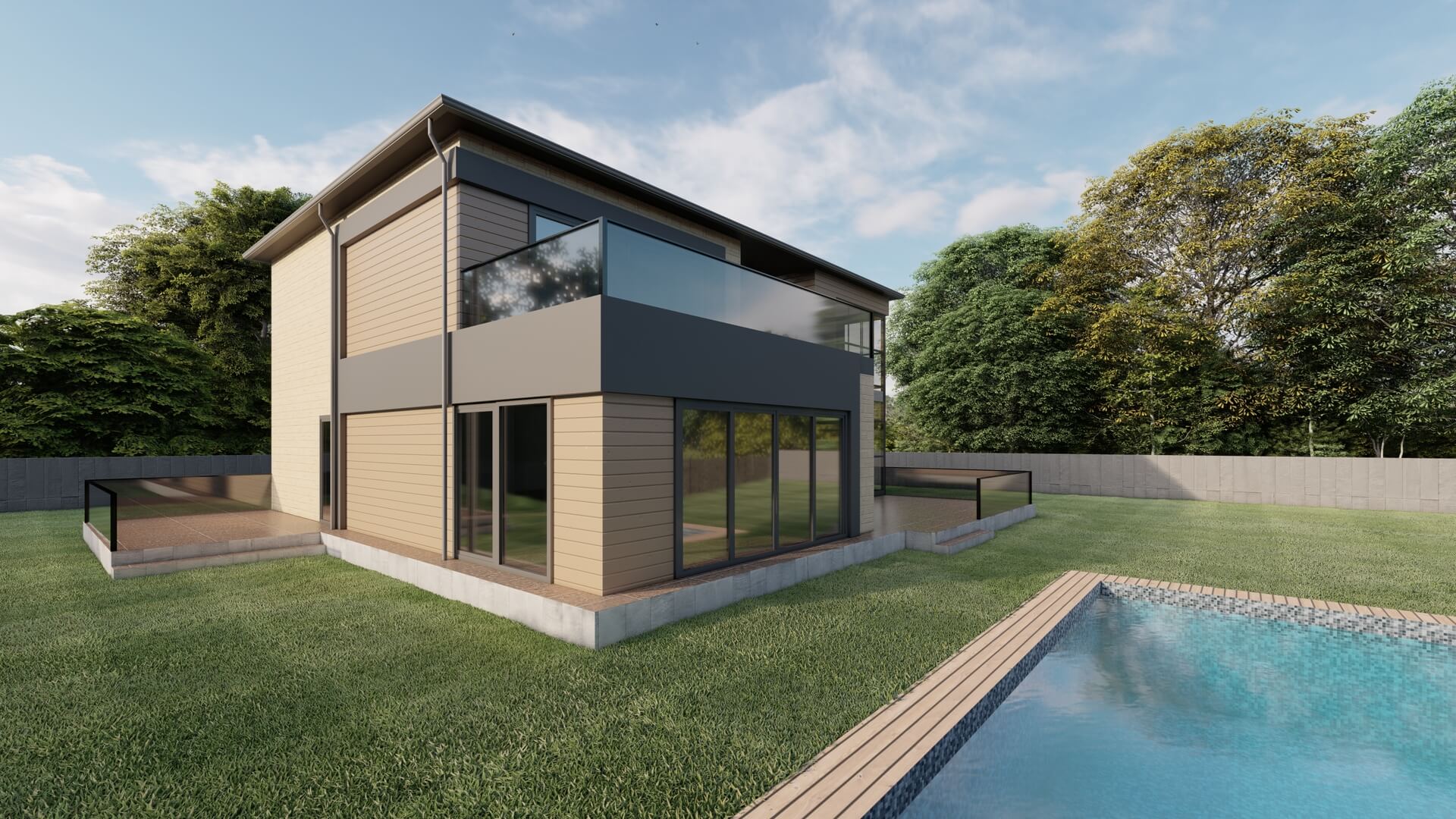 Çift Katlı Çelik 256 m² Konut dış cephe