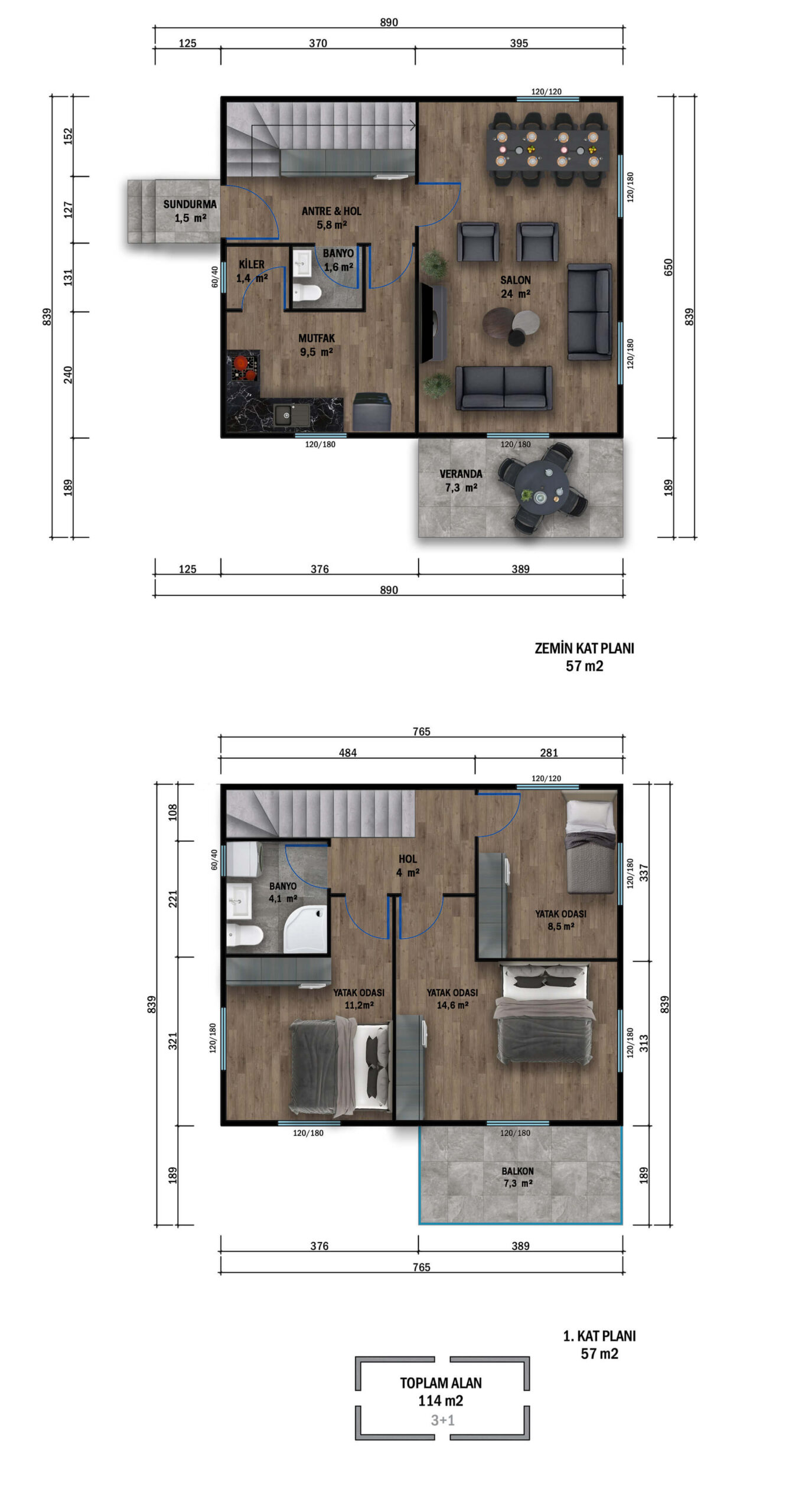 Çift Katlı Prefabrik 114 m² Konut — 7. fotoğraf