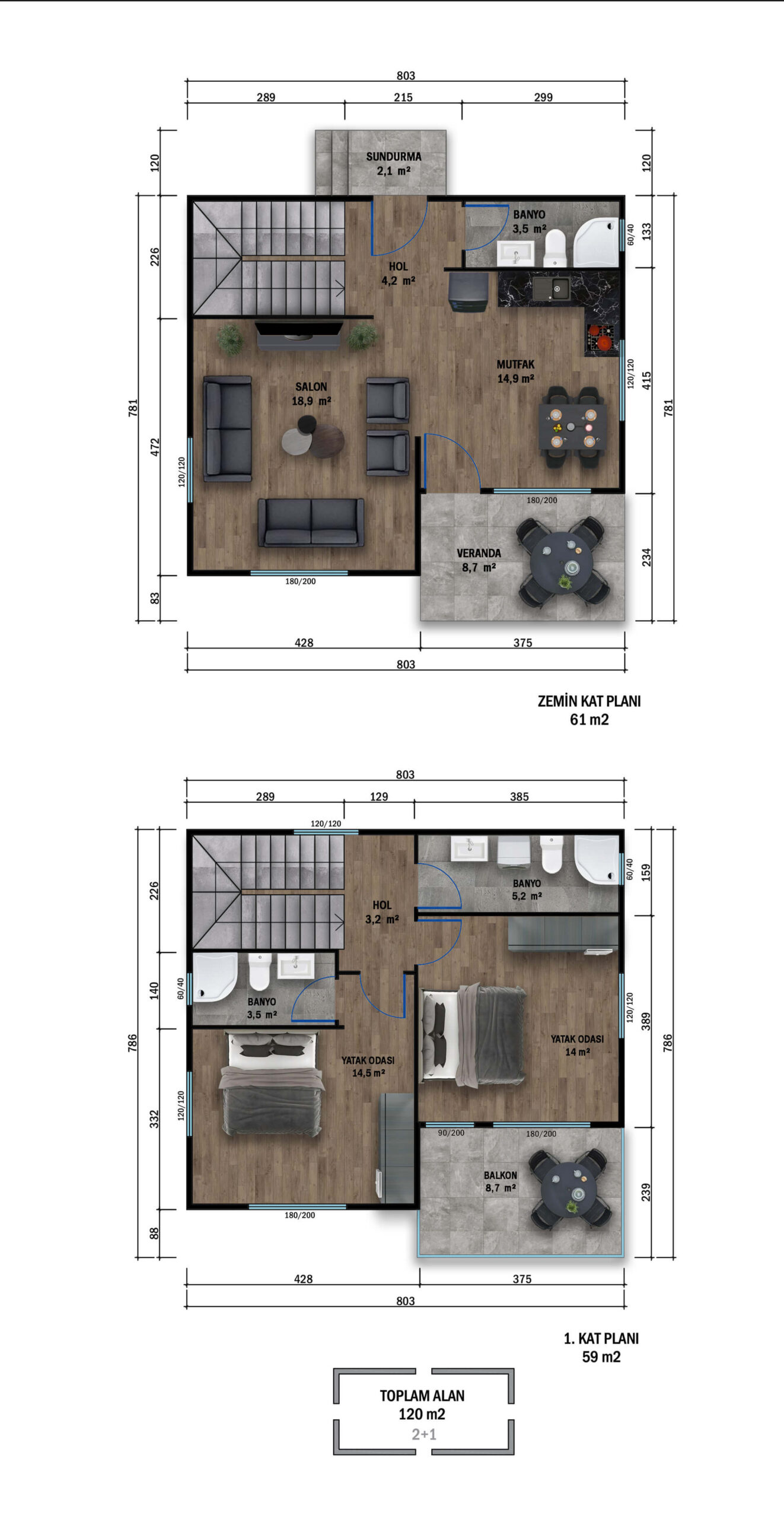 Çift Katlı Prefabrik 120 m² Konut — 4. fotoğraf